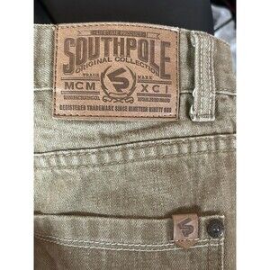 Rare Color Vintage Southpole Jeans 34x30 Tan Y2K streetwear skater hip hop